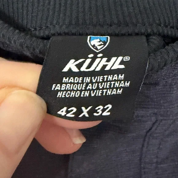 Kuhl Mens 42x32 Navy Deceptr Tuff Lite Rugged Workwear Flat Front Outdoor Pants - Picture 3 of 7